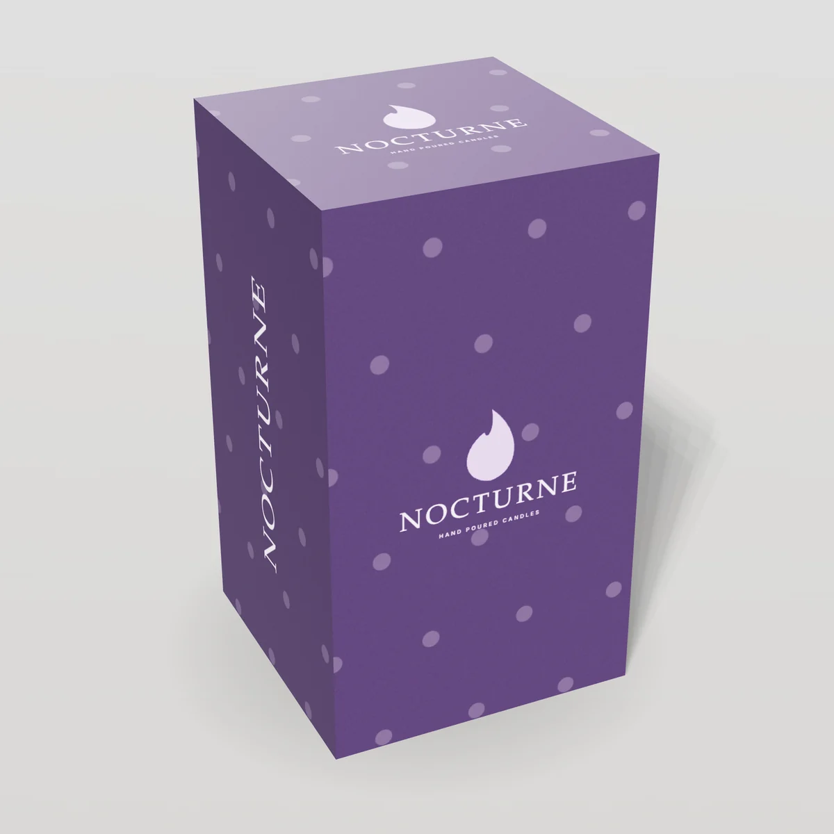 Auto-Lock Bottom Boxes concept: Nocturne design, hand poured candles