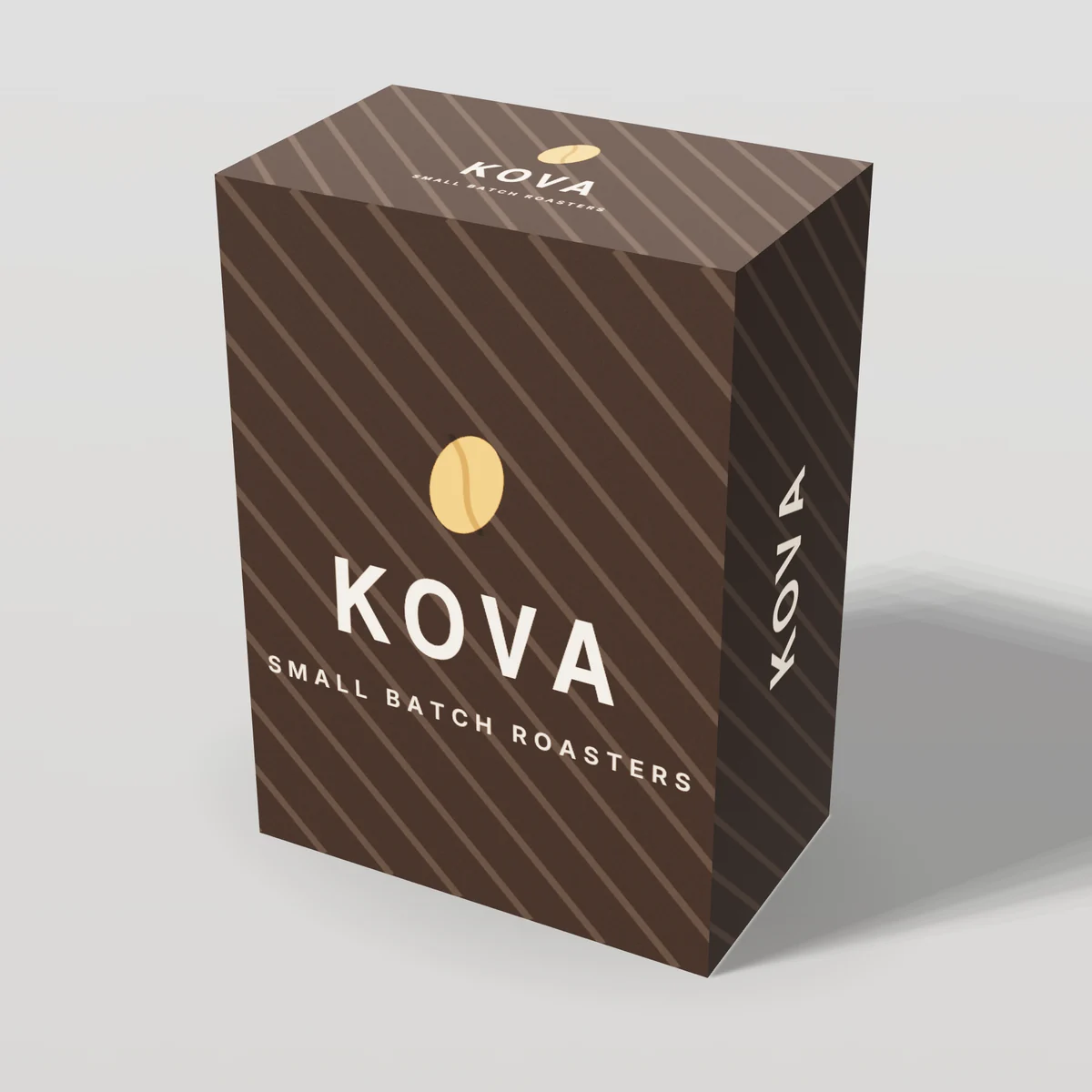 Auto-Lock Bottom Boxes concept: Kova design, small batch roasters