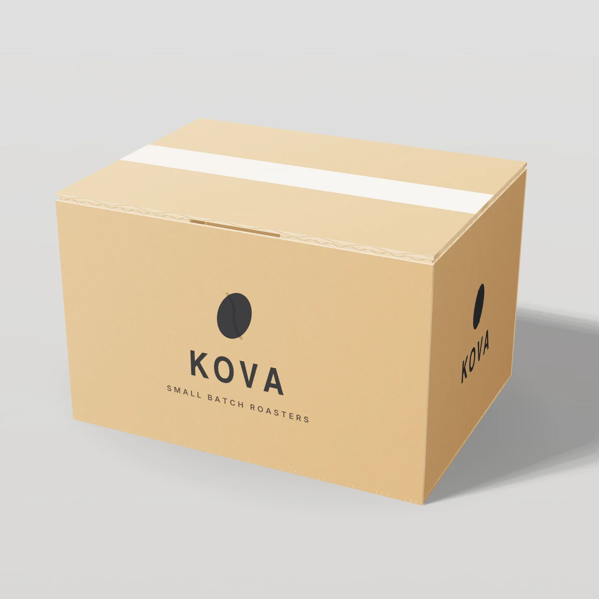 Corrugated Cardboard concept: Kova design, small batch roasters