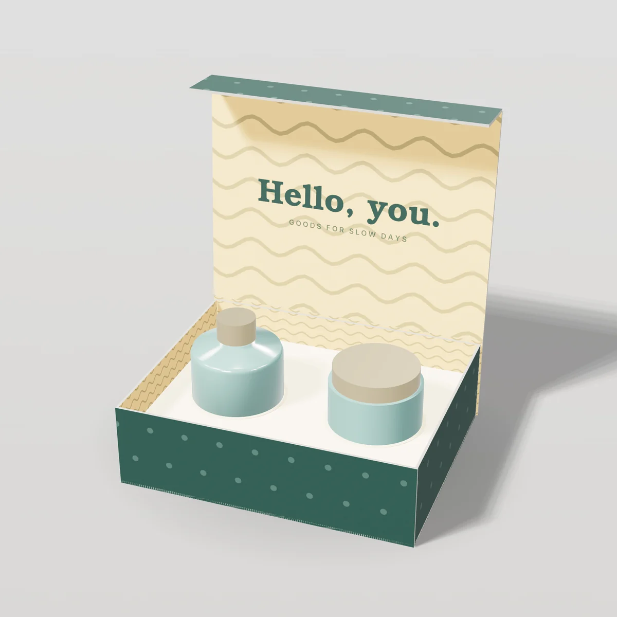 Custom Inserts concept: North & Oak design, goods for slow days