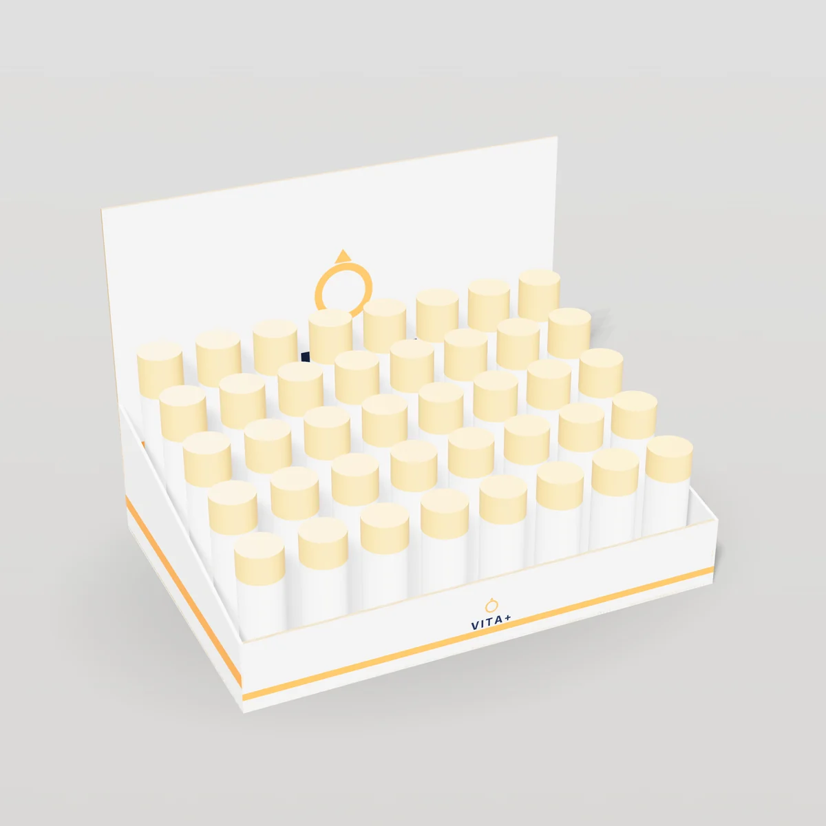 Display Boxes concept: Vita+ design, daily multivitamin