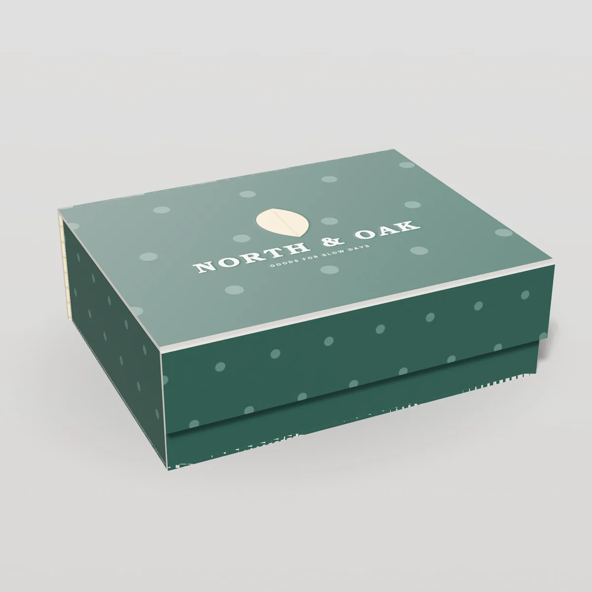 Embossing & Debossing concept: North & Oak design, goods for slow days