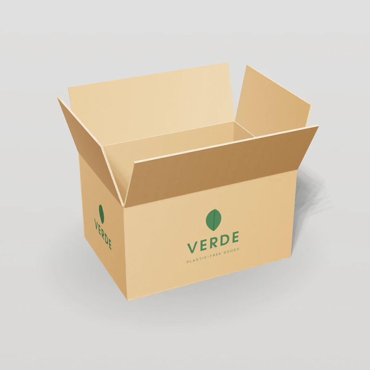 Flexographic Printing concept: Verde design, plastic-free goods