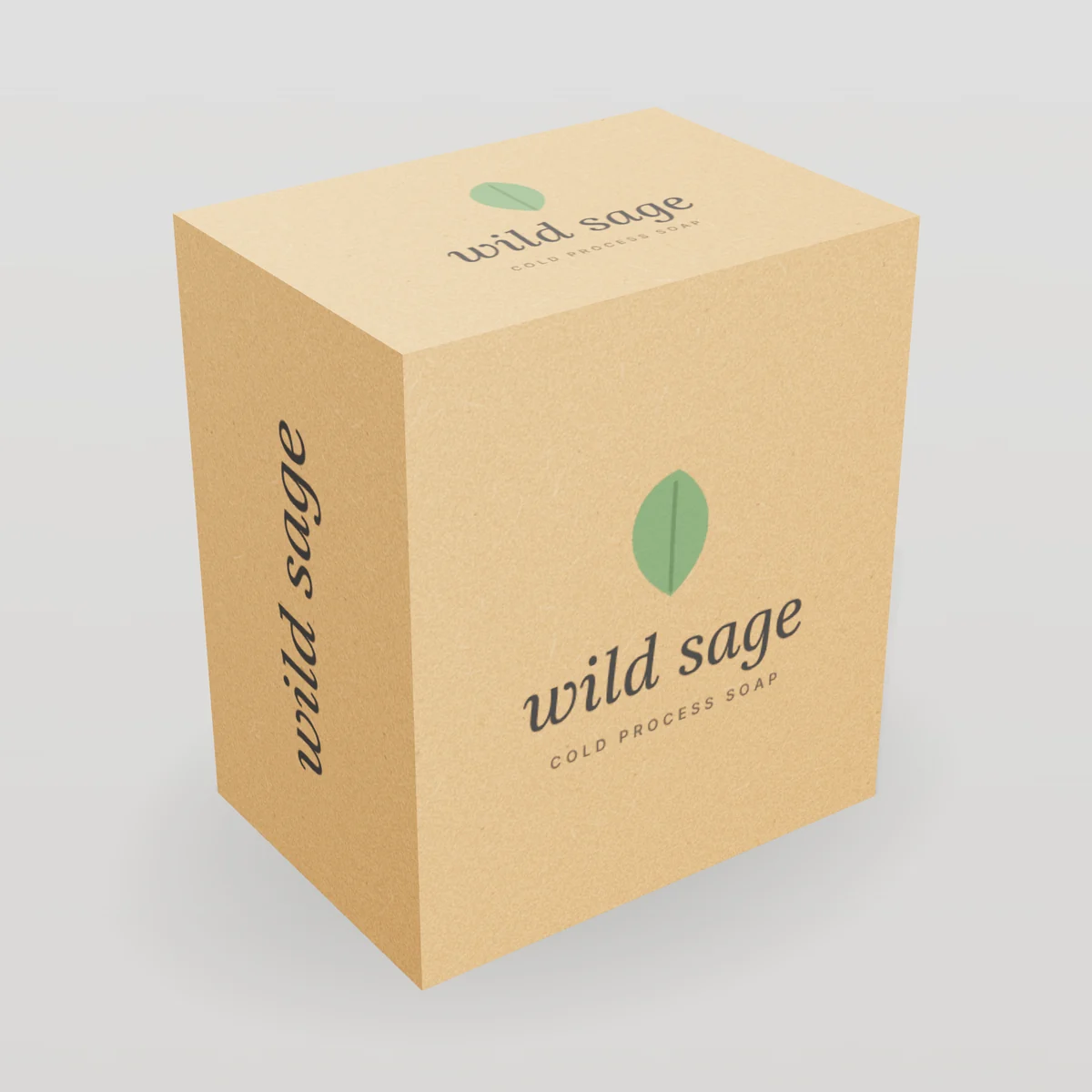 Kraft Paperboard concept: Wild Sage design, cold process soap