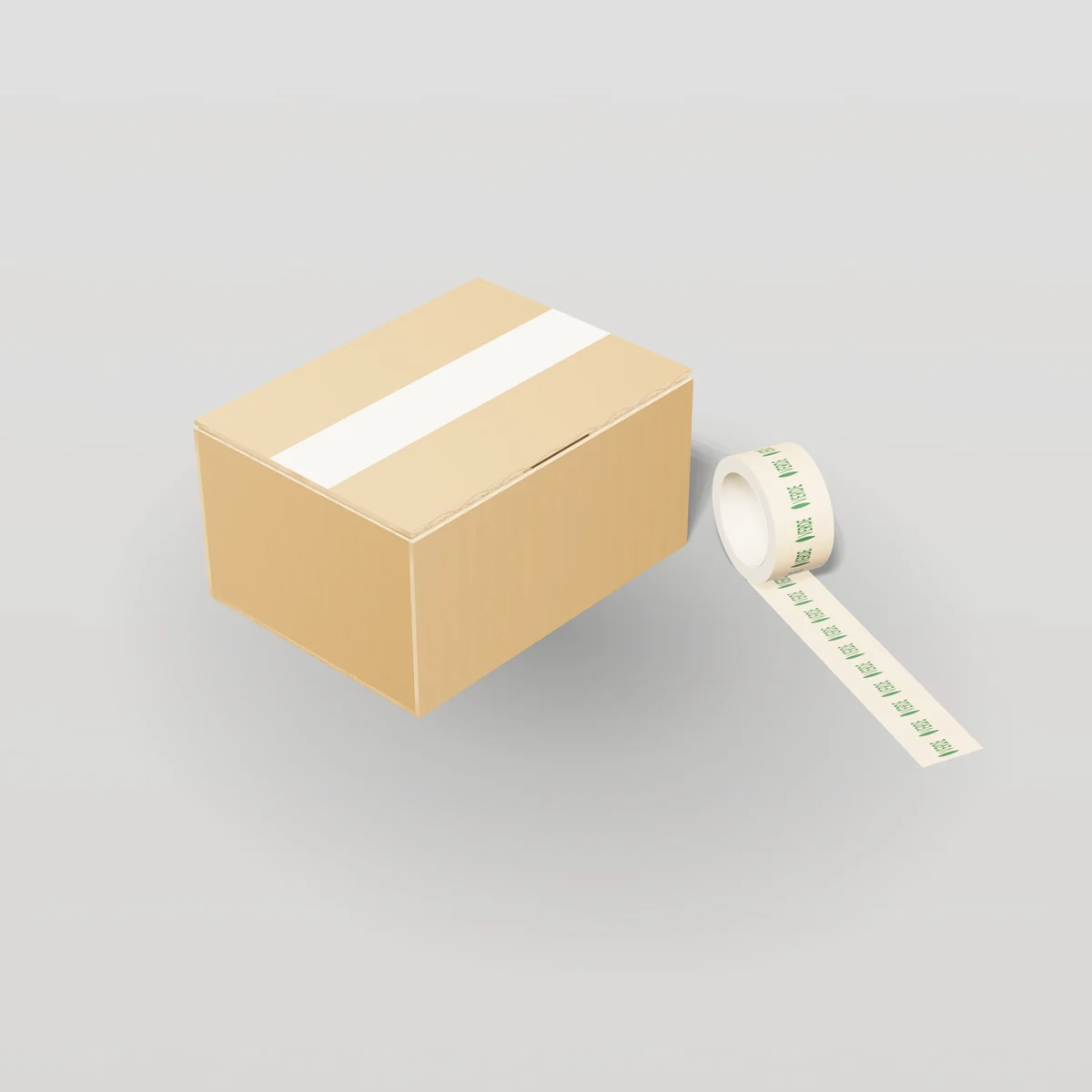 Custom Packing Tape concept: Verde design, plastic-free goods