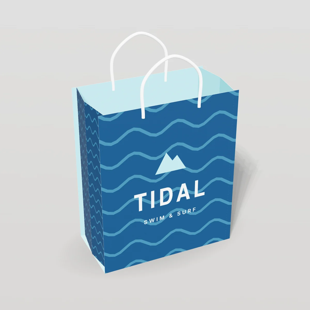 Custom Paper Bags concept: Tidal design, swim & surf