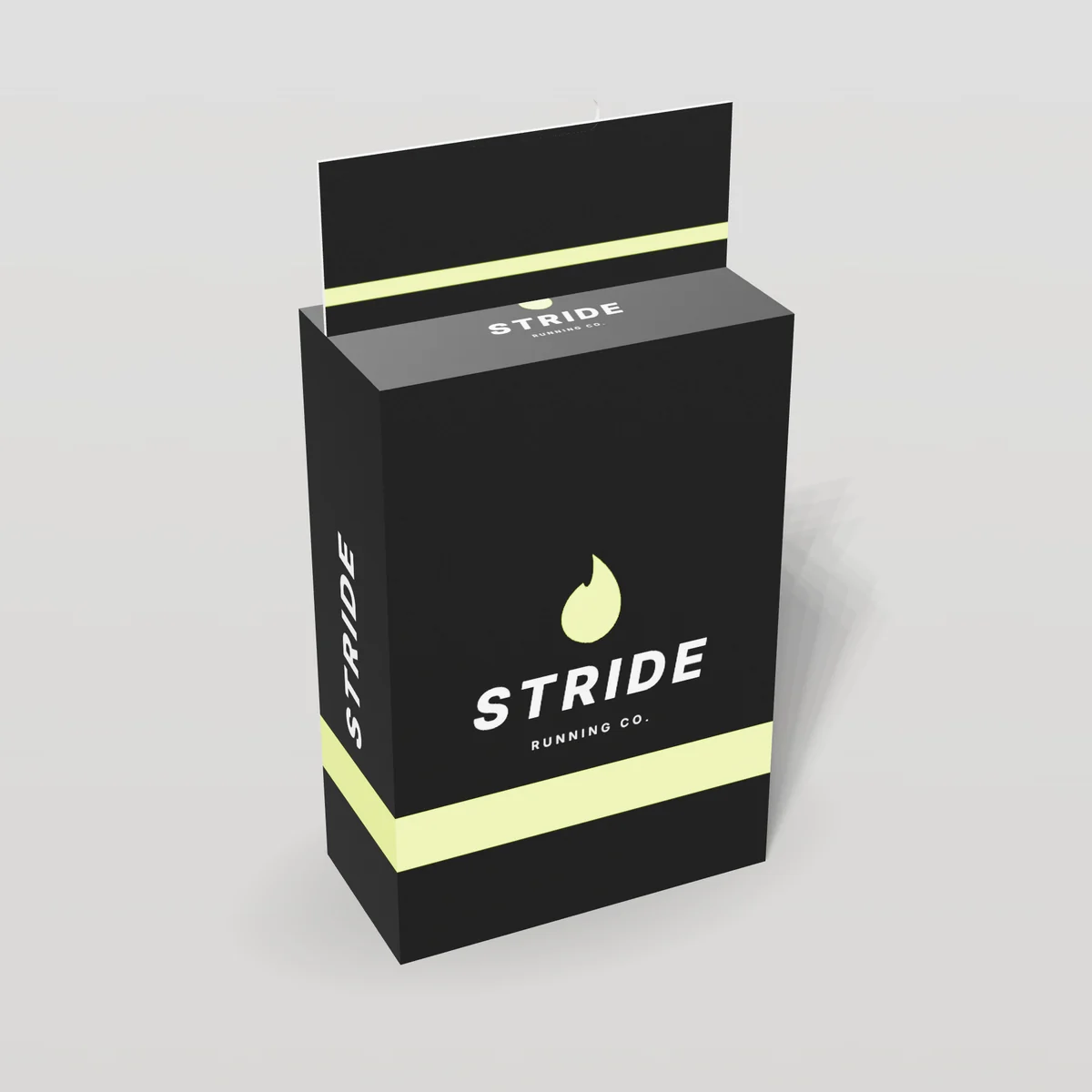 Retail Packaging concept: Stride design, running co.