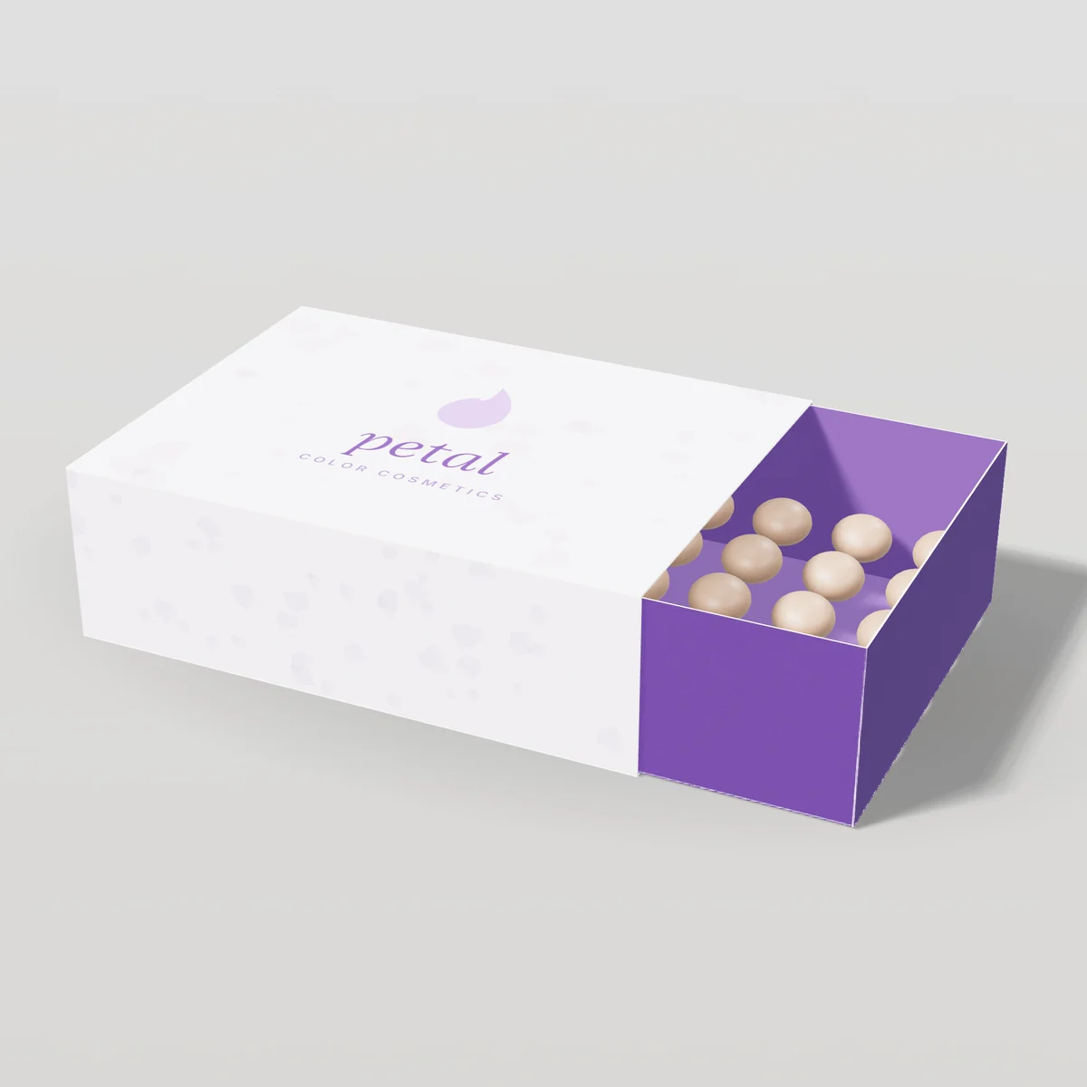 Sleeve Boxes concept: Petal design, color cosmetics