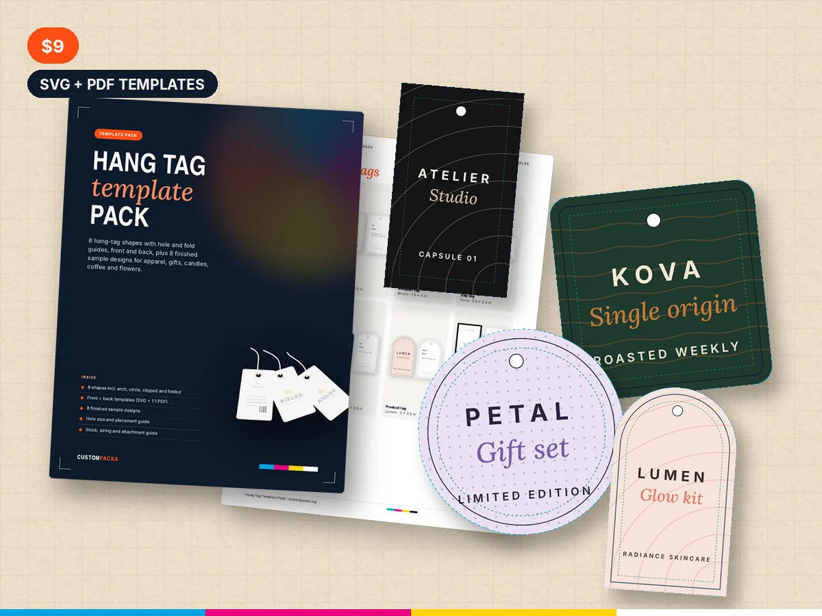 Hang Tag Template Pack preview
