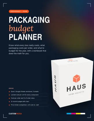 Packaging Budget & Landed-Cost Planner: Guide · page 1