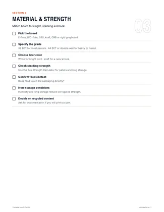 Packaging Launch Checklist: PDF · page 5