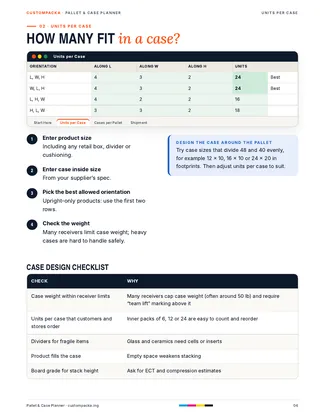 Pallet & Case Planner: Guide · page 4