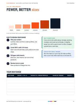 Box Size & Shipping Cost Optimizer: Guide · page 7