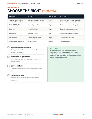 Sticker & Label Template Pack: Guide · page 7