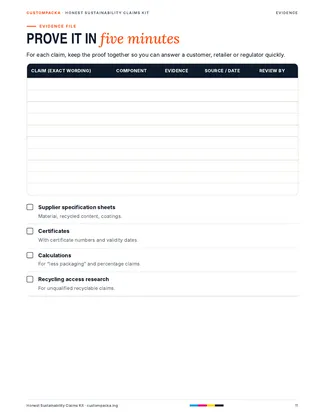 Honest Sustainability Claims Kit: PDF · page 11