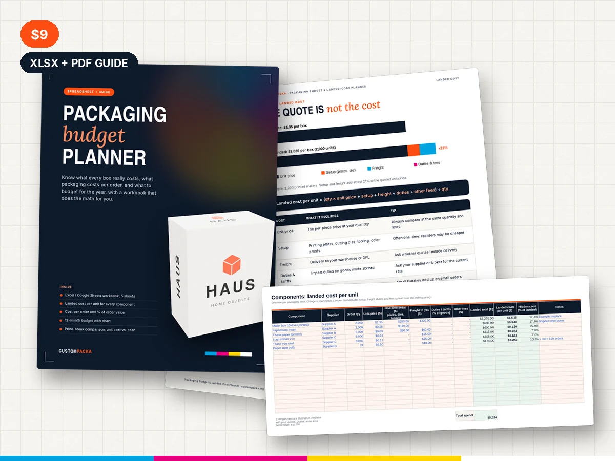 Packaging Budget & Landed-Cost Planner preview