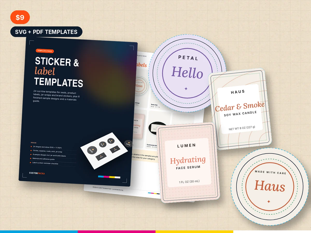 Sticker & Label Template Pack preview